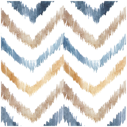 HaokHome  96067 Watercolor Wallpaper Chevron Geometric Self Adhesive Wall Paper Sticker Pull and Stick
