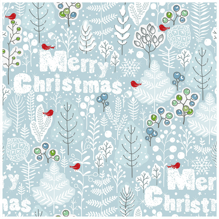Christmas Tree Peel and Stick Wallpaper Snowflake Blue and White Wallpaper
