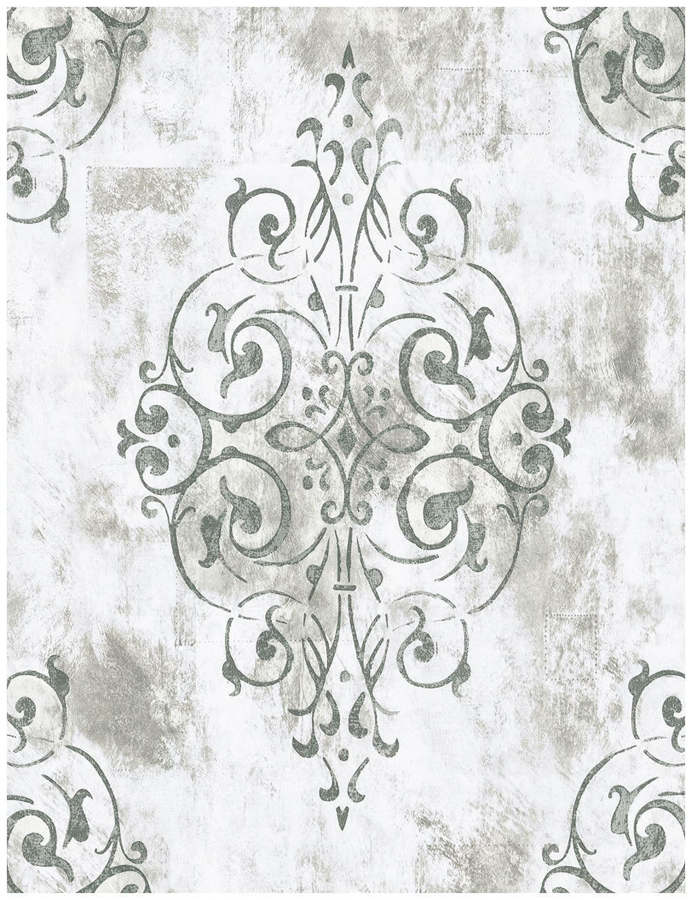 HaokHome 94005-2 Damask Peel and Stick Wallpaper Decorative Vintage Vinyl Wallpaper