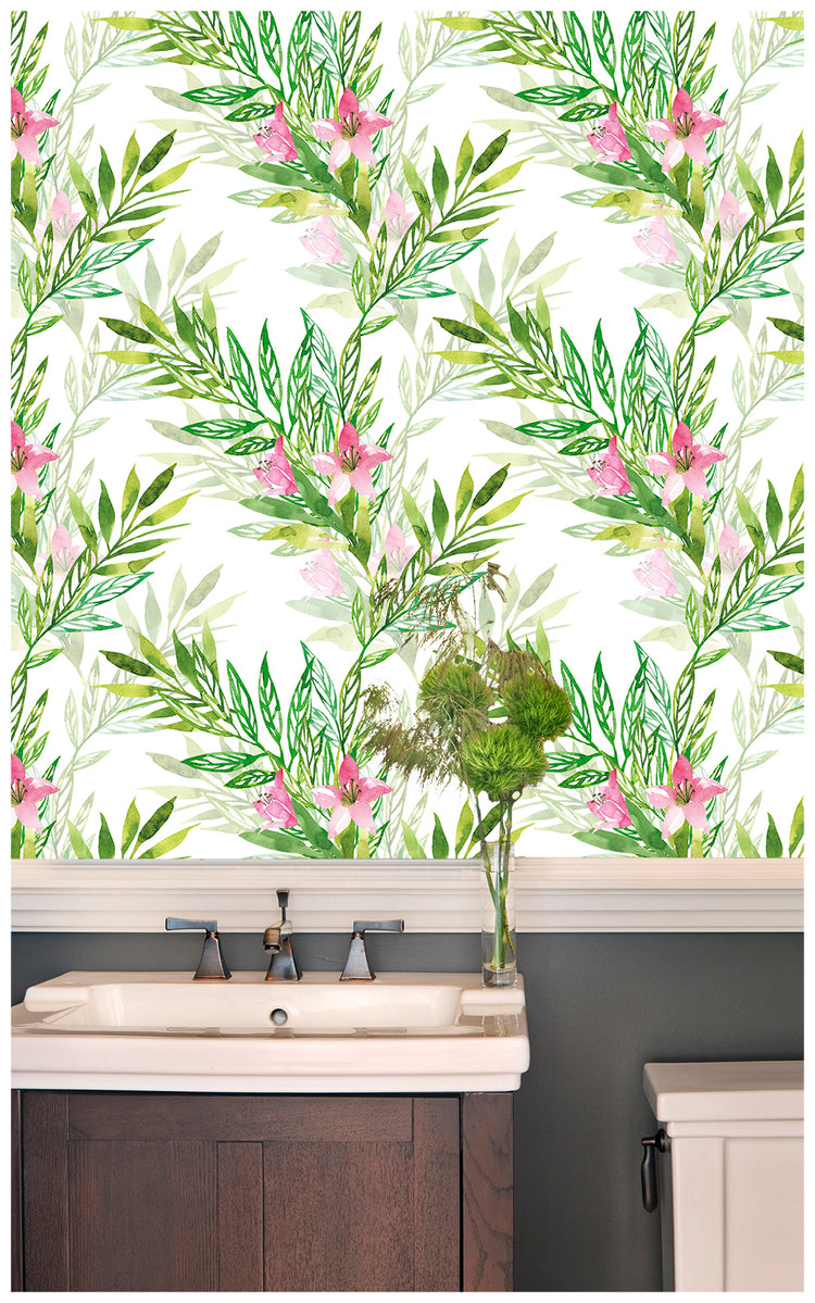 Leaves Peel and Stick Wallpaper Removable Vinyl Self Adhesive Home Decor Wallpaper