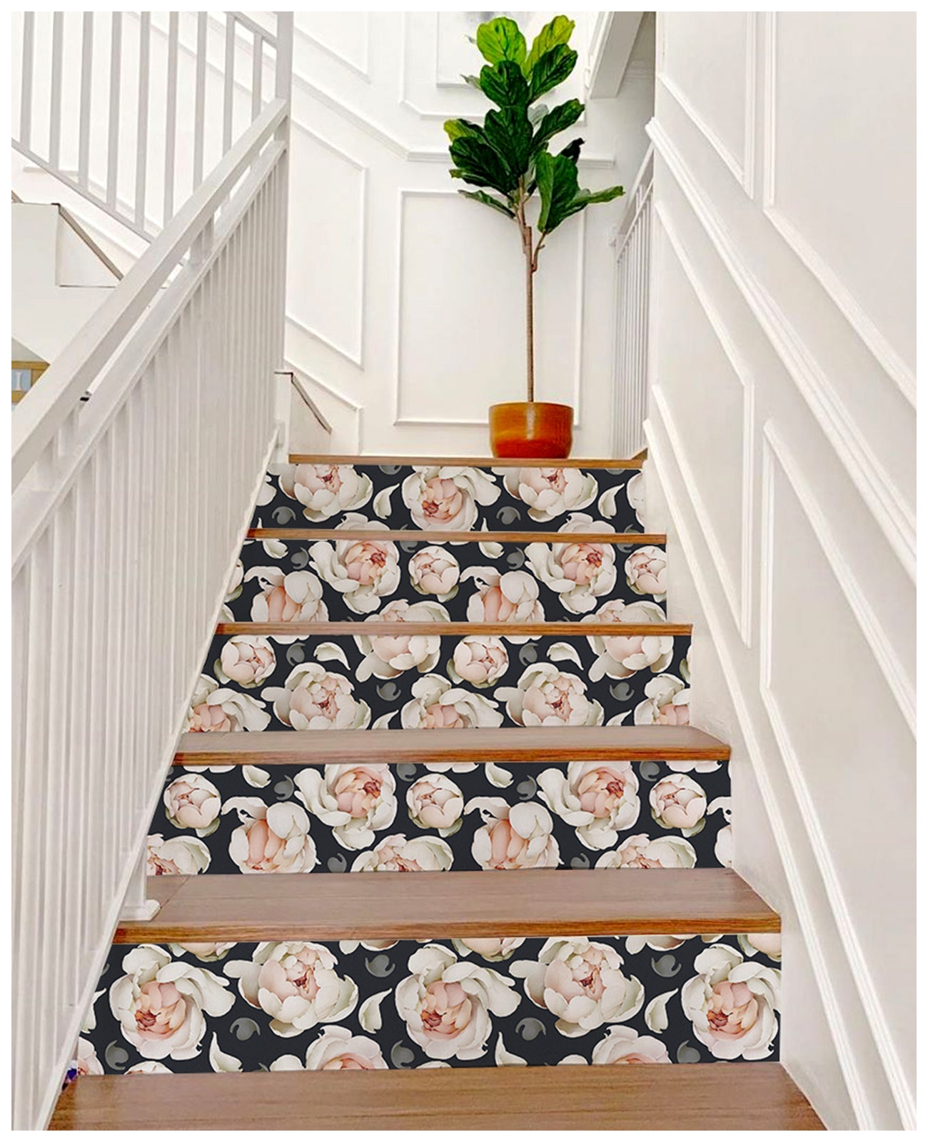 HaokHome 93254-1 Floral Wallpaper Peel and Stick Removable Vinyl Stick on Contact Wall Paper