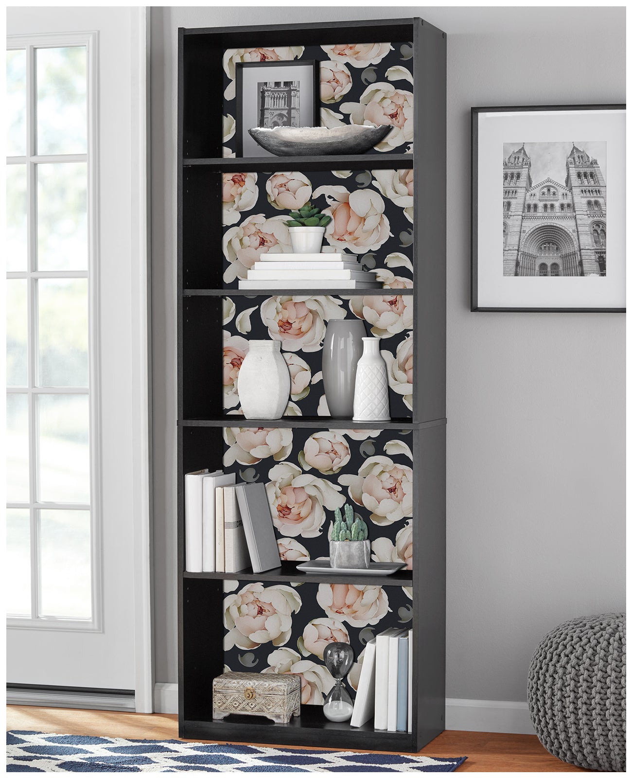 HaokHome 93254-1 Floral Wallpaper Peel and Stick Removable Vinyl Stick on Contact Wall Paper