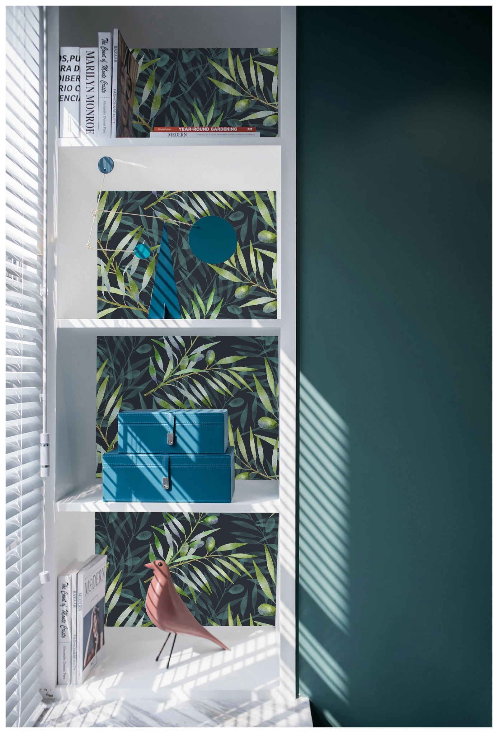 HaokHome 93138 Forest Leaves Peel and Stick Wallpaper Removable Stick on Home Decor