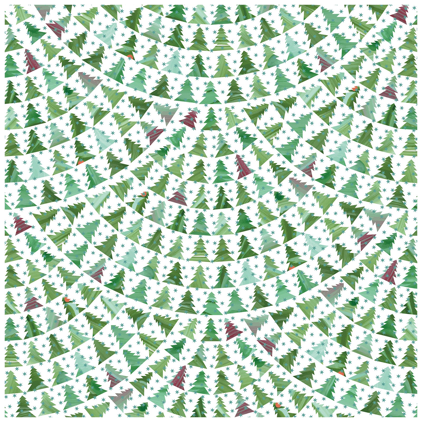 HaokHome 96056 Green Christmas Tree Wallpaper Peel and Stick for Christmas Decorations Contact Paper