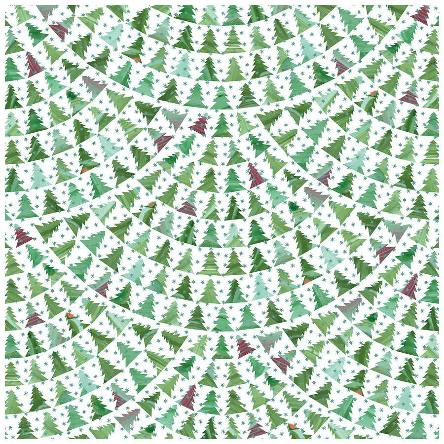 HaokHome 96056 Green Christmas Tree Wallpaper Peel and Stick for Christmas Decorations Contact Paper