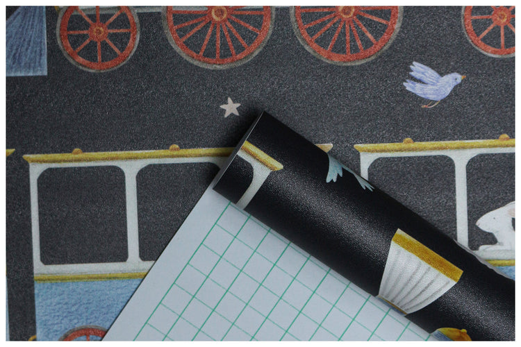 Kids Wallpaper Cute Carton Train Wallpaper Self Adhesive Removable Contact Paper