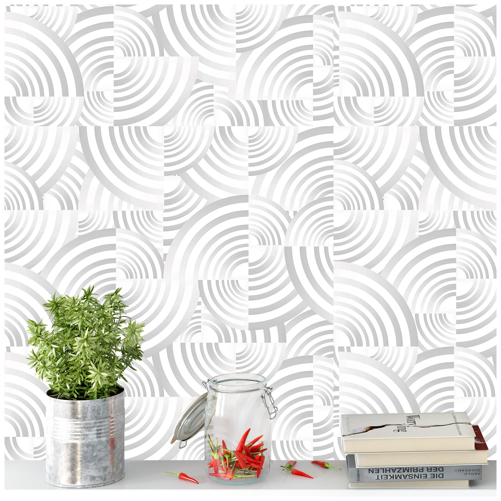 HaokHome 96035-1 Irregular Geometry Peel and Stick Wallpaper Vinyl Self Adhesive Home Decorative