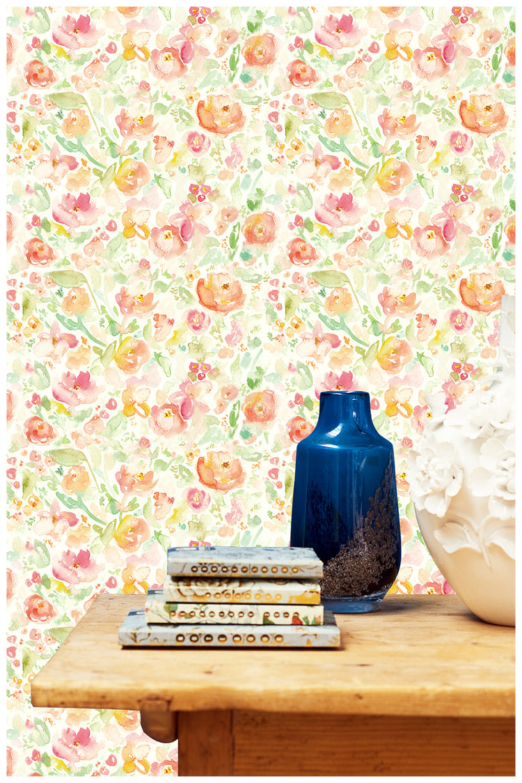 HaokHome 93062 Floral Peel and Stick Wallpaper Removable Vinyl Self Adhesive Home Deco