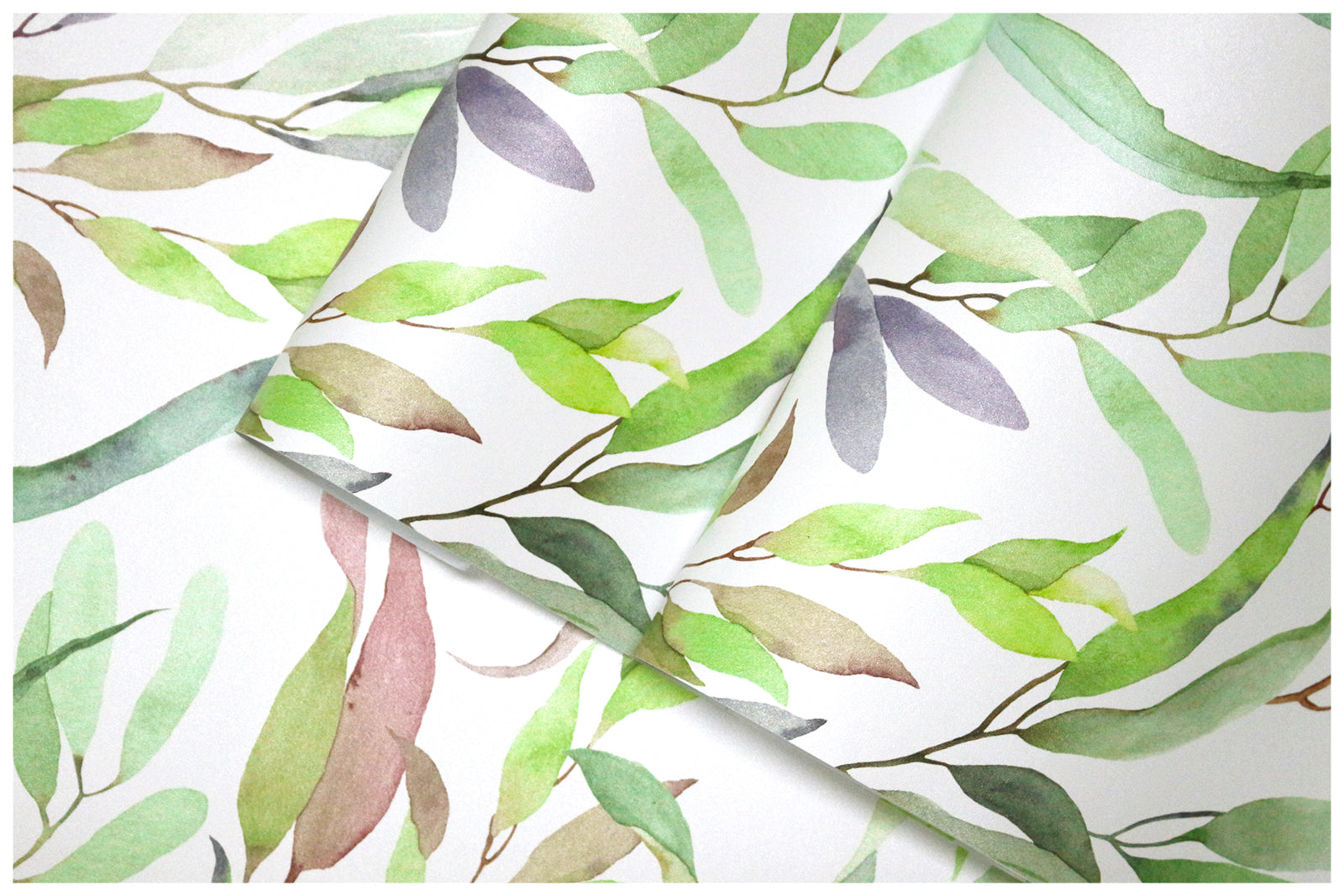 HaokHome 93087 Leaf Peel and Stick Wallpaper Green Tropical Leaves Wallpaper for Desktop Cabinets Walls