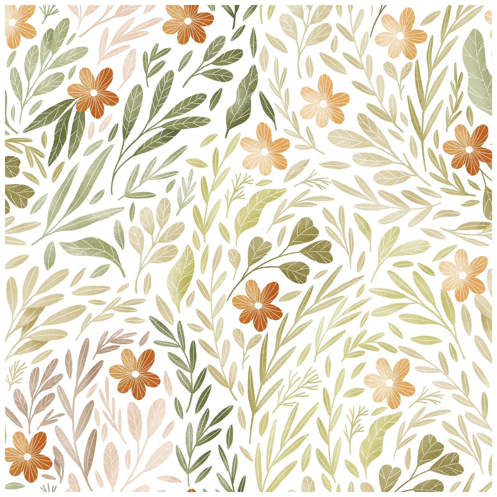 HaokHome 93241 Leaves Boho Peel and Stick Wallpaper Removable Self Adhesive Wallpaper