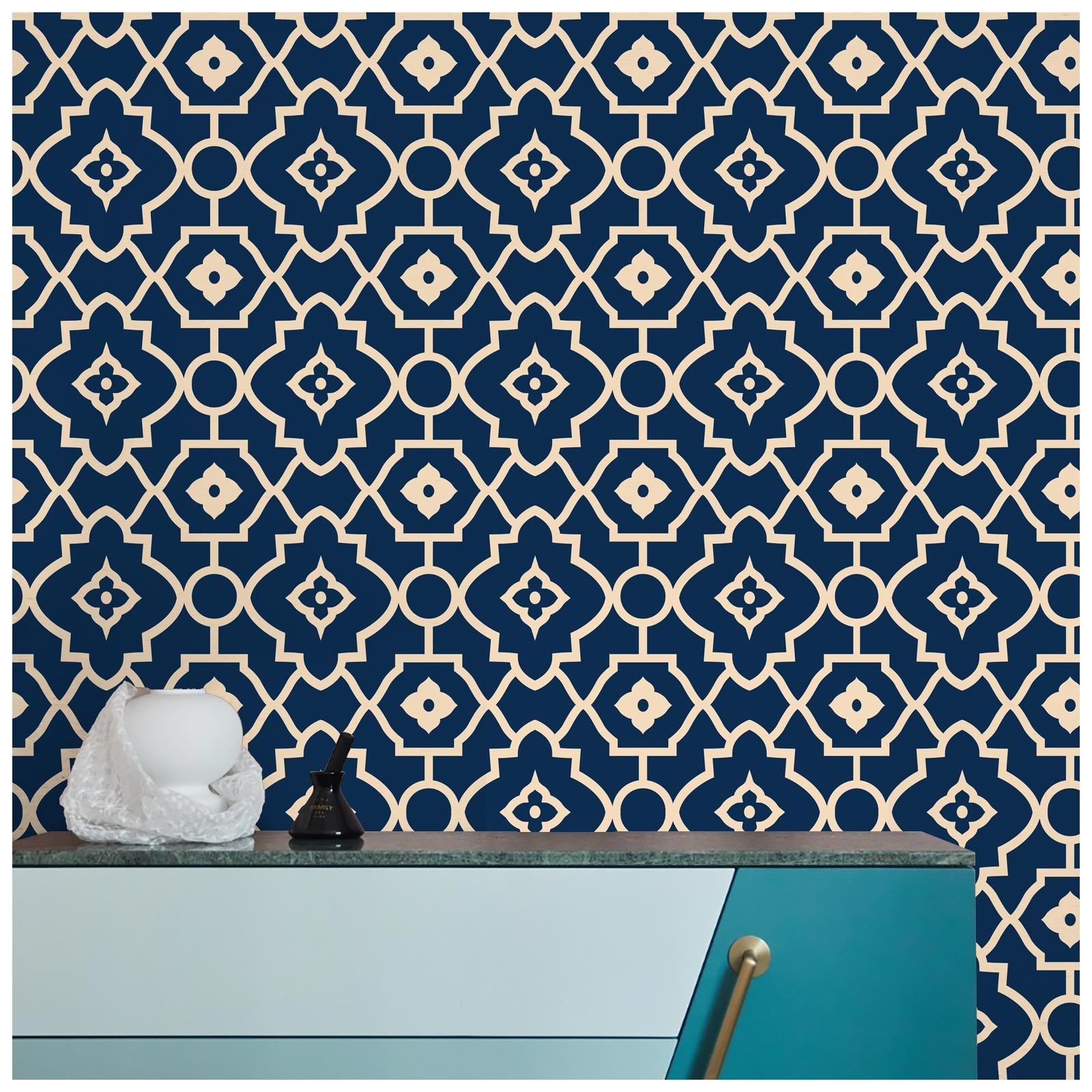 HaokHome 96050-1 Modern Geometric Peel and Stick Wallpaper Removable Vinyl Self Adhesive Home Decor