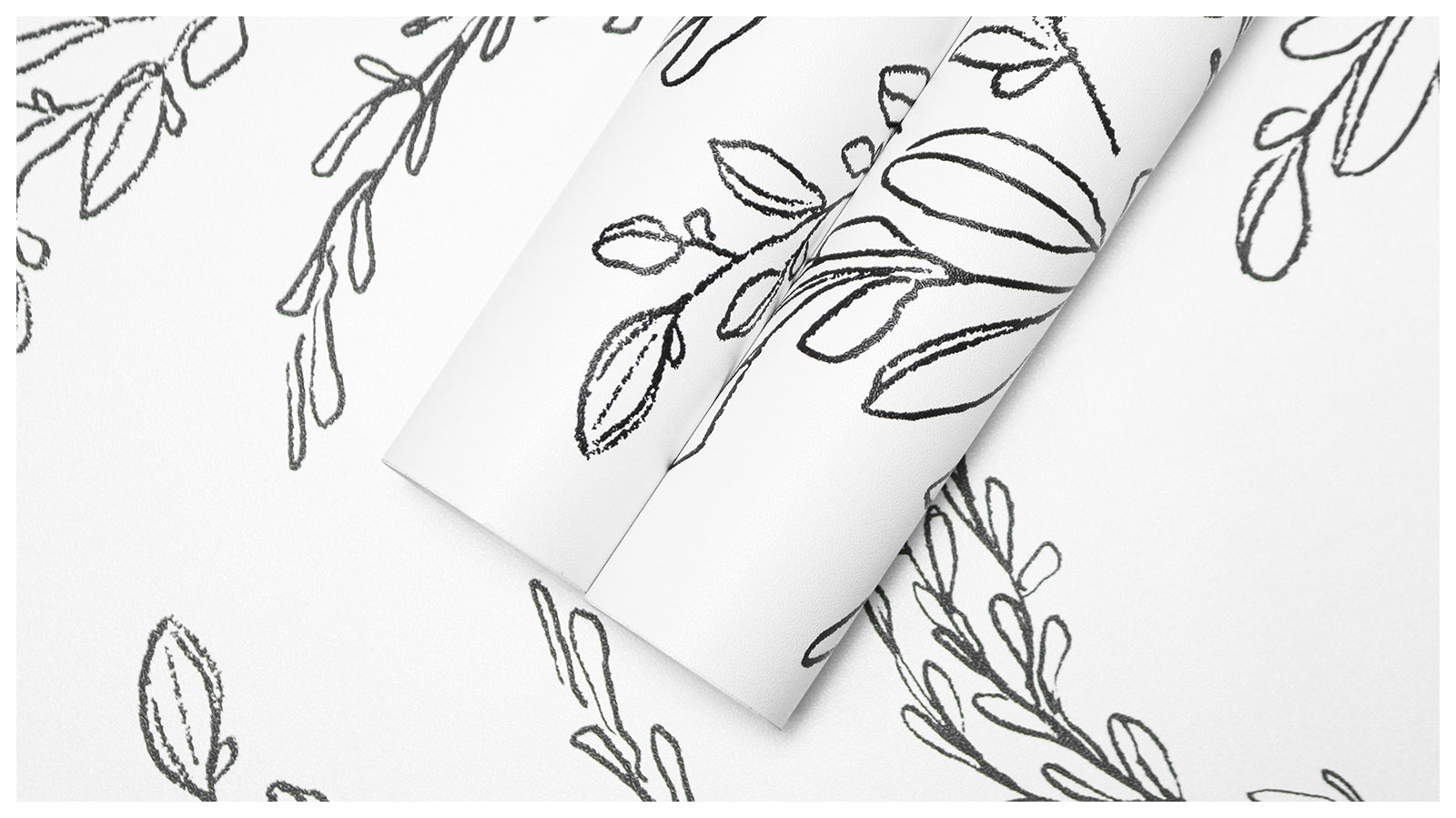 HaokHome 93172 Modern Sketched Leaf Floral Peel and stick wallpaper