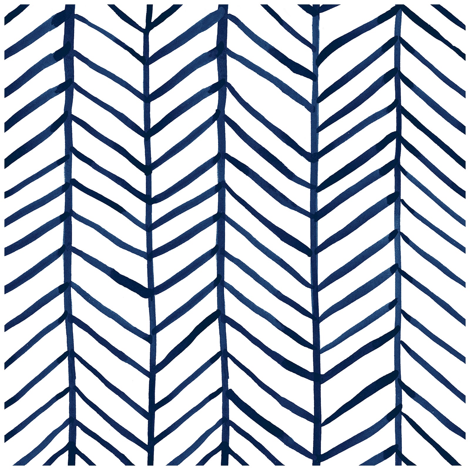 Modern Stripe Peel and Stick Wallpaper for Bedroom Herringbone Navy Blue Vinyl Removable Decoration