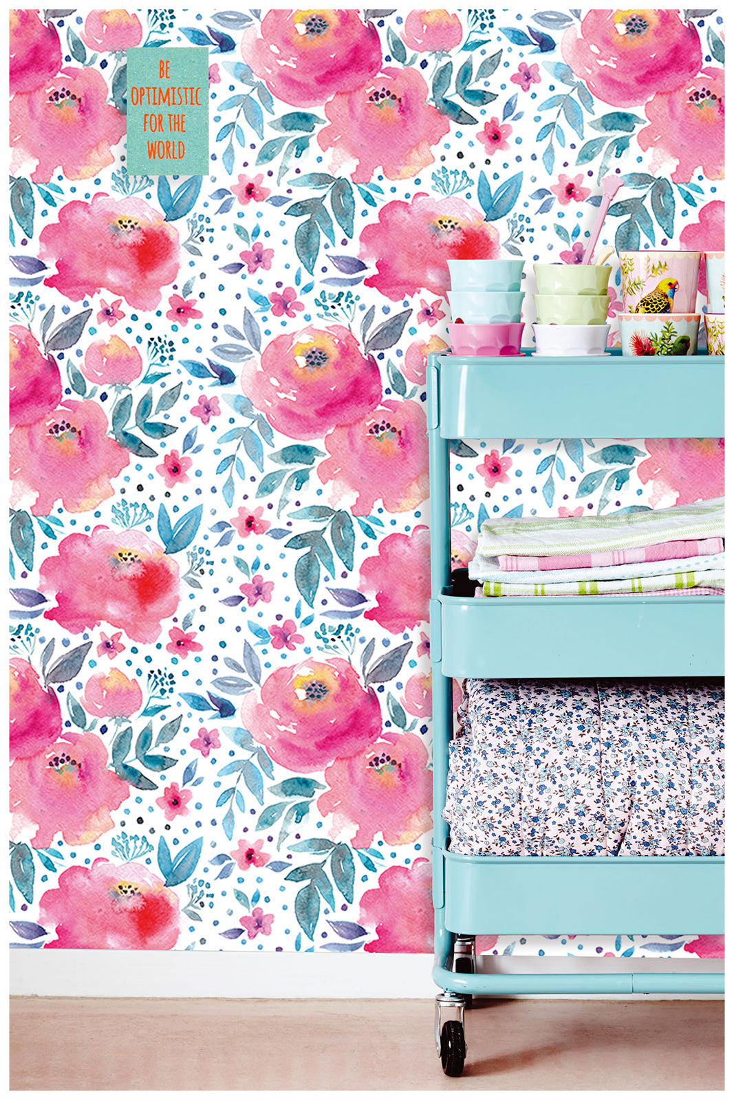 HaokHome 93072 Peony Floral Peel and Stick Wallpaper Removable Vinyl Self Adhesive Home Decor