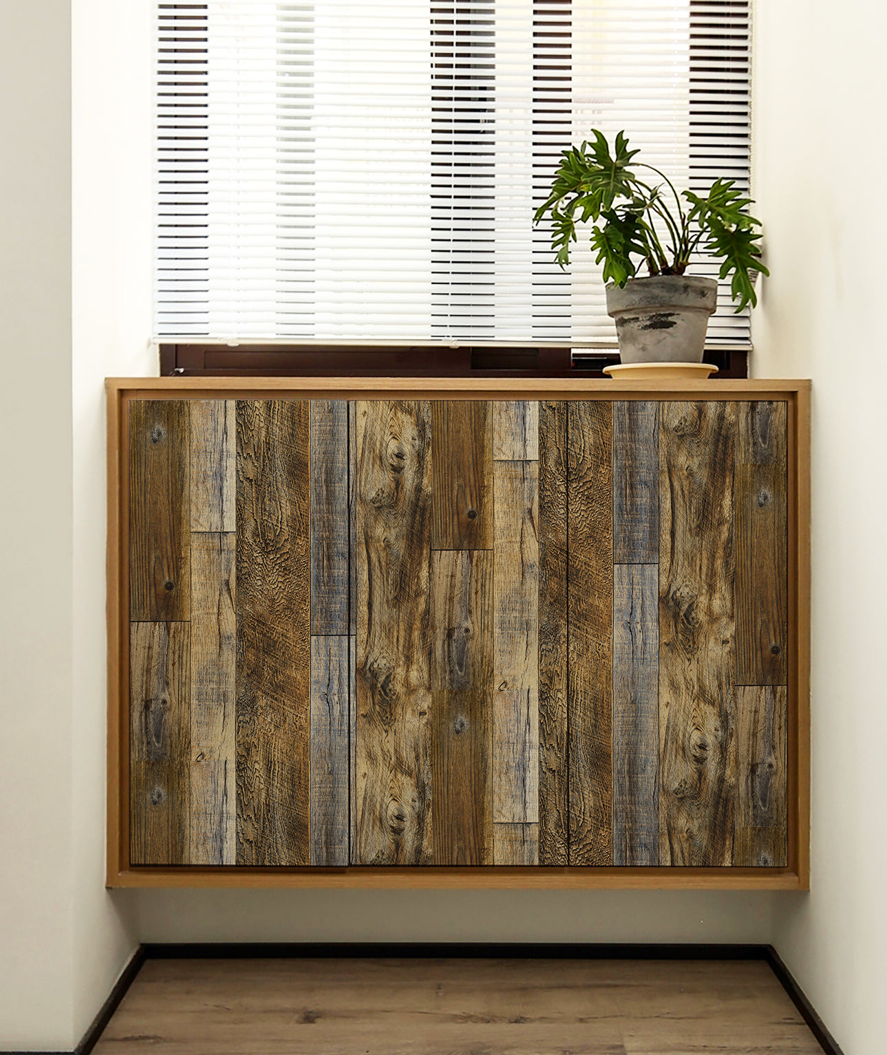 Shiplap Wood Wallpaper Brown Distressed Plank Farmhouse Wallpaper