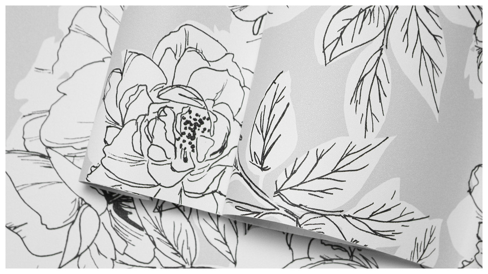 HaokHome 93171-1 Sketched Floral Peel and Stick Wallpaper Self Adhesive Mural Decorations