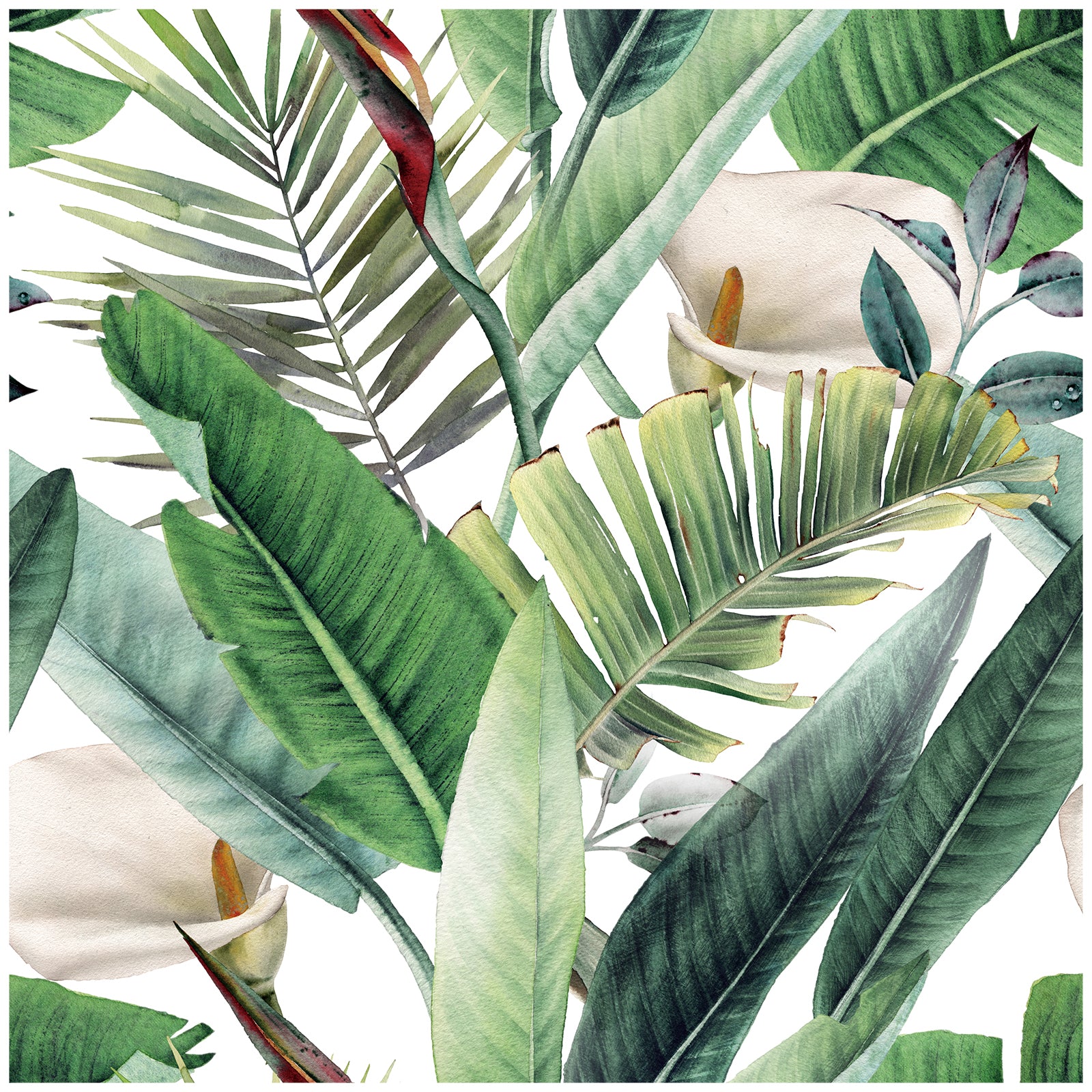 HaokHome 93095 Tropical Wallpaper Peel and Stick Wallpaper Green Palm Leaves Wallpaper