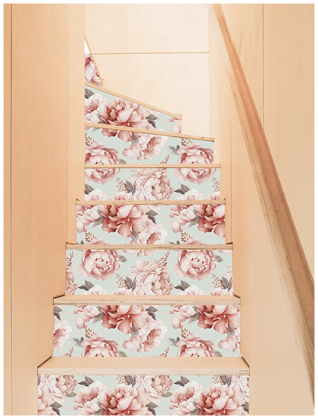 HaokHome 93130 Vintage Mistyrose Peel and Stick Peony Floral Wallpaper for Bedroom