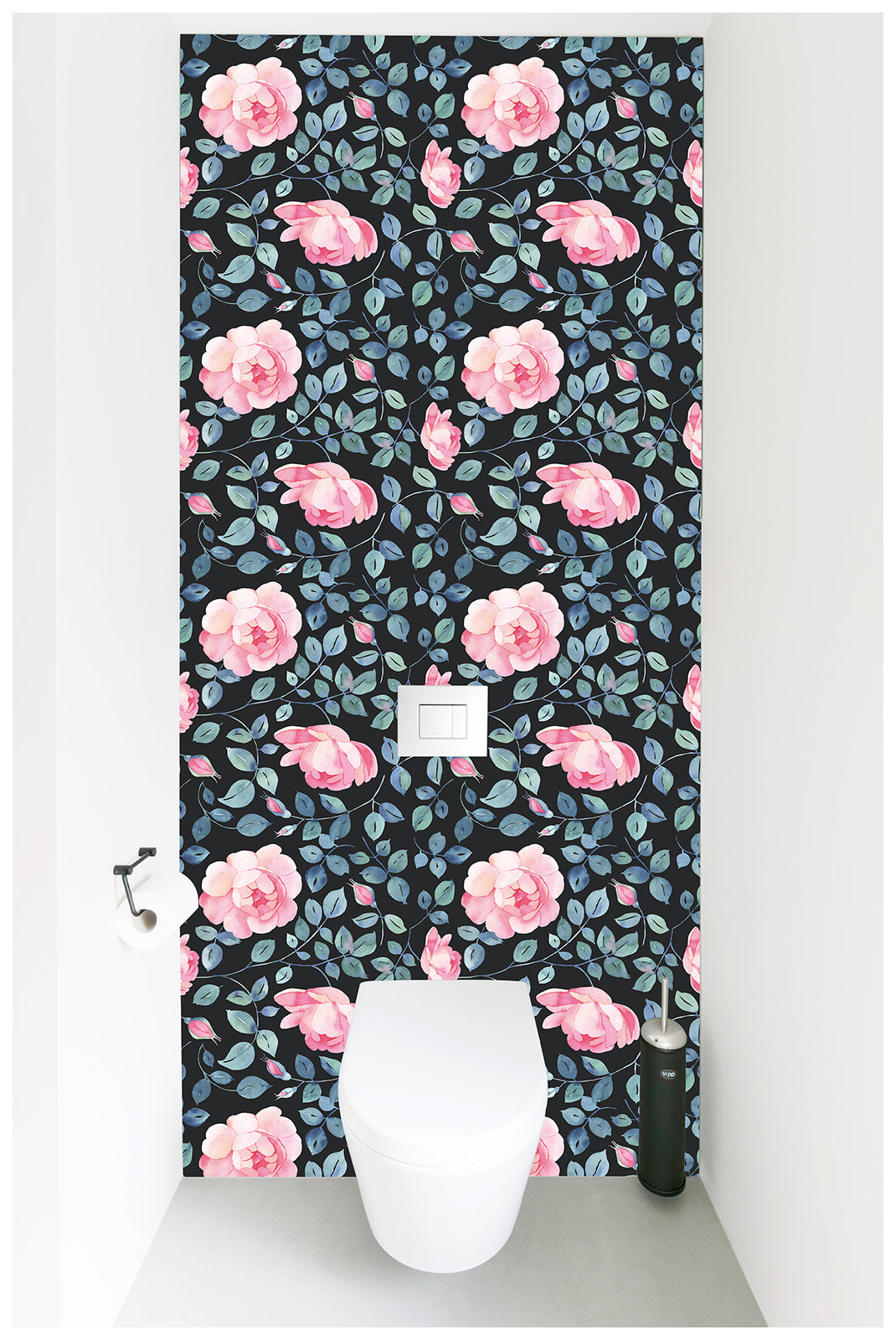 HaokHome 93111 Watercolor Peony Floral Peel and Stick Wallpaper Leaf self adhesive wallpaper