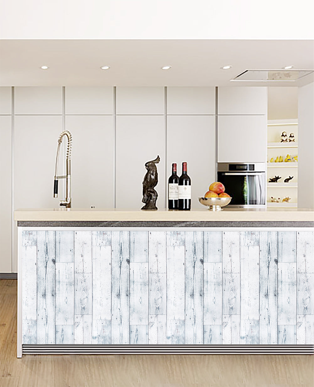 Wood Shiplap Wallpaper Peel and Stick White/Grey/Blue Removable Self-Adhesive Contact Wall Paper