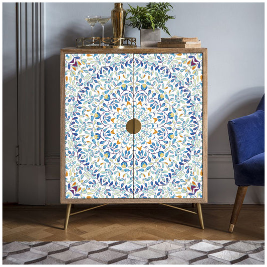 HaokHome 96029 Morocco Tiles Peel and Stick Wallpaper Removable Wall Paper Sticker Pull and Stick