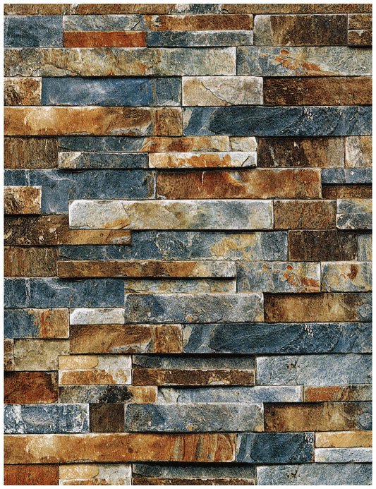 HaokHome 91063-3 Brick Peel and Stick Wallpaper Faux Stone Textured Wall Paper
